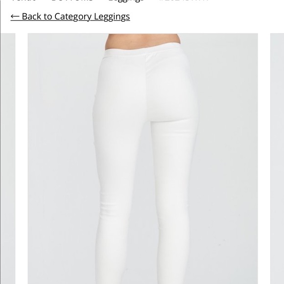 Venti6 Cream Faux Suede Leggings - Picture 9 of 9